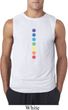 Mens Yoga Shirt Glowing Chakras Sleeveless Tee T-Shirt