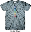 Mens Yoga Shirt Glowing Chakras Spider Tie Dye Tee T-shirt