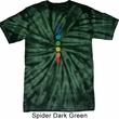 Mens Yoga Shirt Glowing Chakras Spider Tie Dye Tee T-shirt