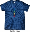 Mens Yoga Shirt Glowing Chakras Spider Tie Dye Tee T-shirt