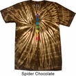 Mens Yoga Shirt Glowing Chakras Spider Tie Dye Tee T-shirt