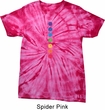 Mens Yoga Shirt Glowing Chakras Spider Tie Dye Tee T-shirt