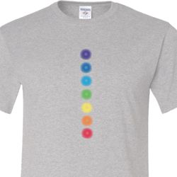 Mens Yoga Shirt Glowing Chakras Tall Tee T-Shirt