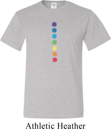 Mens Yoga Shirt Glowing Chakras Tall Tee T-Shirt