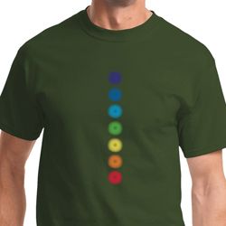 Mens Yoga Shirt Glowing Chakras Tee T-Shirt