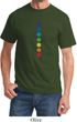 Mens Yoga Shirt Glowing Chakras Tee T-Shirt