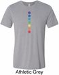 Mens Yoga Shirt Glowing Chakras Tri Blend Crewneck Tee T-Shirt