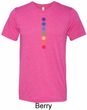 Mens Yoga Shirt Glowing Chakras Tri Blend Crewneck Tee T-Shirt
