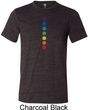 Mens Yoga Shirt Glowing Chakras Tri Blend Crewneck Tee T-Shirt