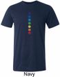 Mens Yoga Shirt Glowing Chakras Tri Blend Crewneck Tee T-Shirt