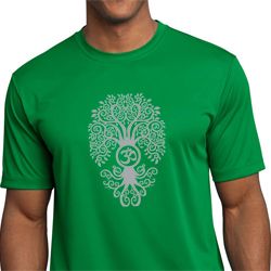 Mens Yoga Shirt Grey Bodhi Tree Moisture Wicking Tee T-Shirt