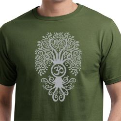 Mens Yoga Shirt Grey Bodhi Tree Organic Tee T-Shirt