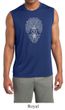 Mens Yoga Shirt Grey Bodhi Tree Sleeveless Moisture Wicking Tee