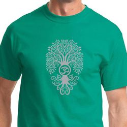 Mens Yoga Shirt Grey Bodhi Tree Tee T-Shirt