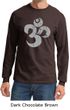 Mens Yoga Shirt Grey Distressed OM Long Sleeve Tee T-Shirt