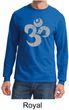 Mens Yoga Shirt Grey Distressed OM Long Sleeve Tee T-Shirt