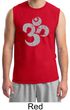 Mens Yoga Shirt Grey Distressed OM Muscle Tee T-Shirt