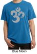 Mens Yoga Shirt Grey Distressed OM Pigment Dyed Tee T-Shirt