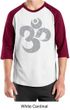 Mens Yoga Shirt Grey Distressed OM Raglan Tee T-Shirt