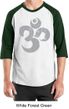Mens Yoga Shirt Grey Distressed OM Raglan Tee T-Shirt