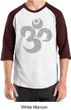 Mens Yoga Shirt Grey Distressed OM Raglan Tee T-Shirt
