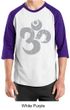Mens Yoga Shirt Grey Distressed OM Raglan Tee T-Shirt