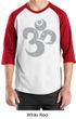 Mens Yoga Shirt Grey Distressed OM Raglan Tee T-Shirt