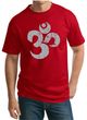 Mens Yoga Shirt Grey Distressed OM Tall Tee T-Shirt