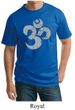 Mens Yoga Shirt Grey Distressed OM Tall Tee T-Shirt