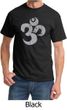 Mens Yoga Shirt Grey Distressed OM Tee T-Shirt