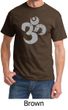 Mens Yoga Shirt Grey Distressed OM Tee T-Shirt