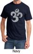 Mens Yoga Shirt Grey Distressed OM Tee T-Shirt
