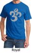 Mens Yoga Shirt Grey Distressed OM Tee T-Shirt