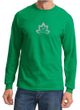 Mens Yoga Shirt Grey Namaste Lotus Long Sleeve Tee T-Shirt
