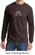 Mens Yoga Shirt Grey Namaste Lotus Long Sleeve Tee T-Shirt