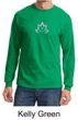 Mens Yoga Shirt Grey Namaste Lotus Long Sleeve Tee T-Shirt
