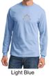 Mens Yoga Shirt Grey Namaste Lotus Long Sleeve Tee T-Shirt