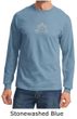 Mens Yoga Shirt Grey Namaste Lotus Long Sleeve Tee T-Shirt