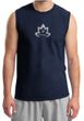 Mens Yoga Shirt Grey Namaste Lotus Muscle Tee T-Shirt