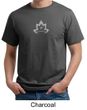 Mens Yoga Shirt Grey Namaste Lotus Organic Tee T-Shirt