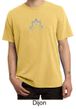 Mens Yoga Shirt Grey Namaste Lotus Pigment Dyed Tee T-Shirt