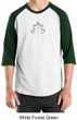Mens Yoga Shirt Grey Namaste Lotus Raglan Tee T-Shirt