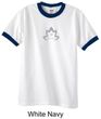 Mens Yoga Shirt Grey Namaste Lotus Ringer Tee T-Shirt