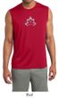Mens Yoga Shirt Grey Namaste Lotus Sleeveless Moisture Wicking Tee