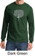 Mens Yoga Shirt Grey Tree Pose Long Sleeve Tee T-Shirt