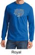Mens Yoga Shirt Grey Tree Pose Long Sleeve Tee T-Shirt