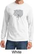 Mens Yoga Shirt Grey Tree Pose Long Sleeve Tee T-Shirt