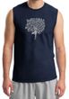 Mens Yoga Shirt Grey Tree Pose Muscle Tee T-Shirt