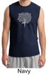 Mens Yoga Shirt Grey Tree Pose Muscle Tee T-Shirt