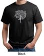 Mens Yoga Shirt Grey Tree Pose Organic Tee T-Shirt